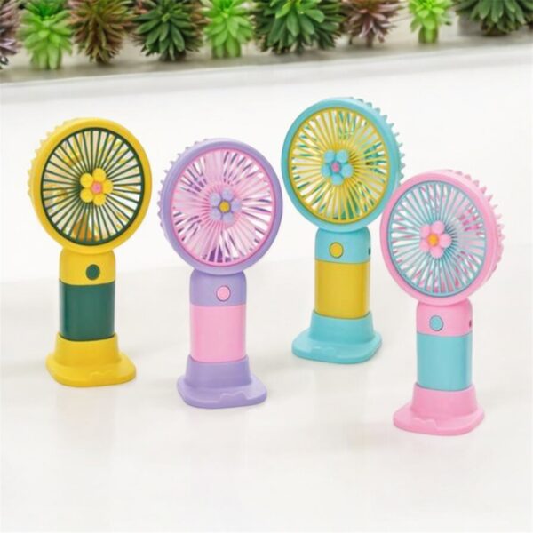 a group of small colorful fans